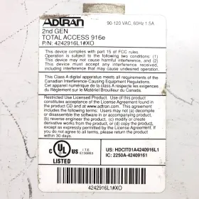 4242916L1 ADTRAN Xo Total Access Voip Sip Gateway #3