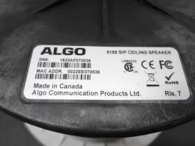 8188 ALGO Sip Poe Ceiling Speaker Voice Paging Emergency #3 8188 ALGO Sip Poe Ceiling Speaker Voice Paging Emergency #3