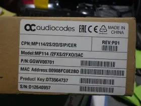 Audiocodes Ggwv00701 Mp-114 Voip Gateway 2 Fxs Fxo