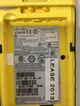 74-7642-01 CISCO Unified Wireless Ip Phone 74-7642-01 CISCO Unified Wireless Ip Phone