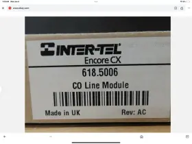 618.5006 INTER-TEL Encore Mitel Line Module 618.5006 INTER-TEL Encore Mitel Line Module