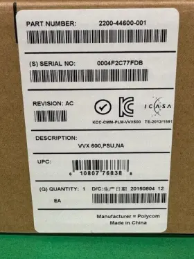 2200-44600-001 POLYCOM Vvx Phone Power Supply #2 2200-44600-001 POLYCOM Vvx Phone Power Supply #2