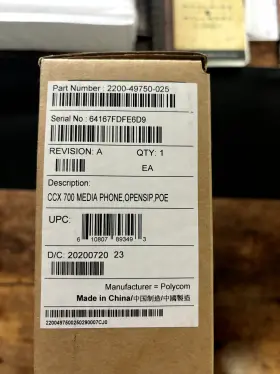 2200-49750-025 POLYCOM Poly Ccx Opensip Media Phone #2 2200-49750-025 POLYCOM Poly Ccx Opensip Media Phone #2