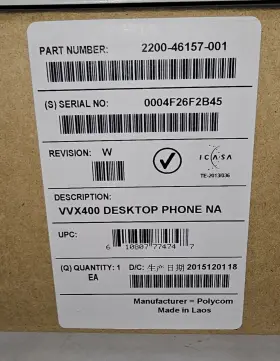 PY-2200-46157-025 POLYCOM Vvx Ip Phone Ac Power Media Desktop #2