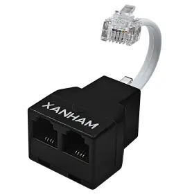 01203 XANHAM Phone Cable Splitter Telephone Line Cord Adapter