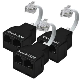 AV01204 XANHAM Telephone Cable Splitter Pack Phone