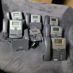 Lot Of 7 Cisco Spa303 G1 3-line Ip Desk Phones Voip Display Pc Port Ringcentral. Fixed Price $500.00.
