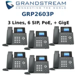 6 Grandstream Grp2603p 3-line Sip Office Phone + Dual Gigabit Poe. Fixed Price $329.99.