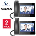 2 Pack Grandstream Gxv3480 8" Lcd Touchscreen Deskphone W/ 2mp Camera Android 11. Fixed Price $789.95.