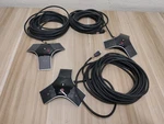 (lot Of 3) Polycom Video Conferencing Microphone (2201-23313-003) W/ Cable. Fixed Price $52.49.