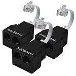 Telephone Cable 2 Way Splitter(3 Pack) Rj11 6p4c Phone Line Cord Adapter With 3. Fixed Price $10.73.