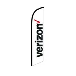 Verizon White Swooper Flutter Feather Flag 3ft W X 11.5ft Tall. Fixed Price $179.50.