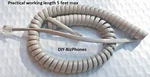 5-pack Lot Handset Cord Comdial Impact Phone 8312sj 8324sj Platinum Gray 9ft. Fixed Price $11.48.