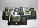 Lot Of 5 - Cisco 7962g Cp-7962g Ip Poe Business Phone W/7915 Expansion+stand. Fixed Price $199.95.