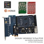 Digium 1aex811lf 8 Port Analog Pcie Asterisk Card 4 Fxs Fxo Geniune Original. Fixed Price $696.00.