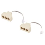 Meccanixity Phone Jack Splitter 6p4c Male To 3 Female Way Socket Adapter Tele.... Fixed Price $14.85.