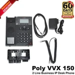 Hp Poly Vvx 150 2 Line Business Ip Desk Phone Poe-enabled With Ac Power Adapter. Fixed Price $43.99.