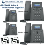 4 Grandstream Grp2601 2-line 2 Sip Office Phone + Power Supply Bundle Lot. Fixed Price $164.94.