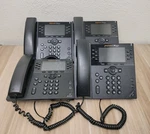 Lot Of 4 - Polycom Vvx 450 Voip 12-line Enterprise 4.3" Color Lcd Business Phone. Fixed Price $138.99.