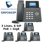 5 Grandstream Grp2603p 3-line 6 Sip Office Phone + Dual Gigabit Poe. Fixed Price $279.99.