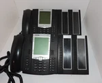 Lot Of 2 Mitel/aastra 6757i Telephone With Astra M670iexpansion Module. Fixed Price $89.99.