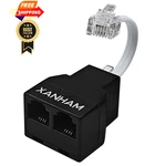 Xanham Phone Cable 2 Way Splitter Rj11 6p4c 3 Inches (cable Length), Black. Fixed Price $12.98.