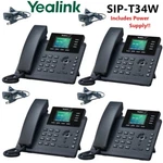 4 Pack Yealink Sip-t34w-pwr Entry Level Ip Phone W/ Power Supply Sip-t34w Voip. Fixed Price $429.95.