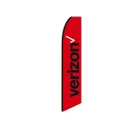Verizon Red Swooper Flutter Feather Flag 3ft W X 11.5ft Tall. Fixed Price $179.50.