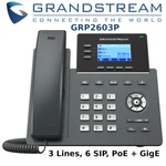 Grandstream Grp2603p 3-line 6 Sip Office Phone + Dual Gigabit Poe. Fixed Price $65.99.