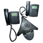 Lot Of 3 - Polycom Soundstation Ip 6000 Conference Phone + 2 Desk Top Wx311. Fixed Price $44.99.