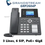 Grandstream Grp2604p 3-line 6 Sip Office Phone + Dual Gigabit Poe. Fixed Price $74.79.