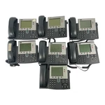 Lot Of 7 : Cisco Ip 7900 7940 Poe Voip Business Office Phone Handset Cp-7960g. Fixed Price $59.99.
